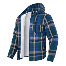 G Gradual Men's Flannel Jacket Fleece Sherpa Lined Hoodies Zip Up Plaid Shirt Warm Winter Jackets for Men…