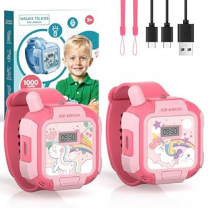 Toys for 3-12 Year Old Girls, Unicorn Walkie Talkies Handsfree for Kids Rechargeable, Wearable Watch Styl…
