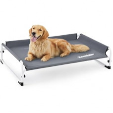 ZOMISIA XL Elevated Dog Cot Bed with Headrest - Raised Dog Bed Frame Extra Sturdy for Large Pets,…