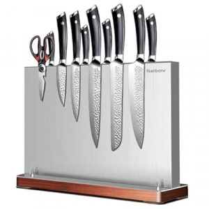Nanbone Home Kitchen Magnetic Knife Holder Without Knive Display Stand Magnetic Knife Block Rack M…