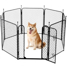ZOMISIA Paw Safe Dog Playpen for Indoor, 32 Inch 8 Panels Anti-pinch Diamond Mesh Dog Fence for Small…