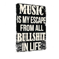 Carastora Vintage Rock Music Tin Sign – Rustic Metal Wall Art for Man Cave, Garage, Bar, Music Room, 8x1…