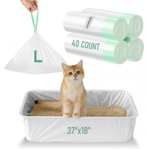 ZOMISIA Cat Litter Box Liners Large - 40 Count 37