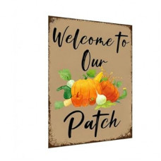 Carastora Fall Pumpkin Patch Wall Decor – Rustic Vintage Metal Tin Sign for Farmhouse, Porch, Kitchen, or G…