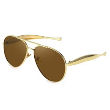 SODQW Gold Aviator Sunglasses for Women Men Trendy Designer Metal Sun Glasses with UV400 Metal Fra…