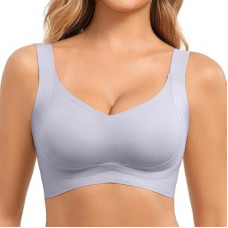 Plus Size Push Up Supportive Wireless Bras Comfort Soft No Underwire Seamless Full Coverage…