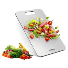 APMRQIB Titanium Cutting Board, 100% Pure Titanium Cutting Boards for Kitchen, Double Sided Non Toxi…