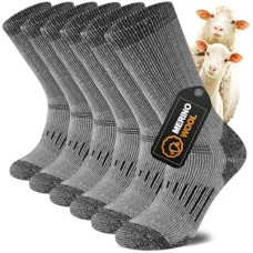 Juedverty Ultra Thick Thermal Merino Wool Socks for Men and Women，Fleece Lined Winter Hiking Warm B…