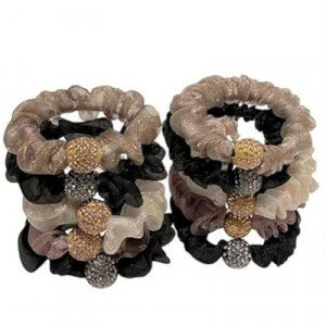 QJCGHWA accessories including hairbands and hair ties made of durable mesh fabric for girls or ladi…