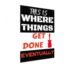 Carastora Metal Garage Sign – Vintage-Style Funny Wall Plaque for Shop, Man Cave or Workspace – Hu…