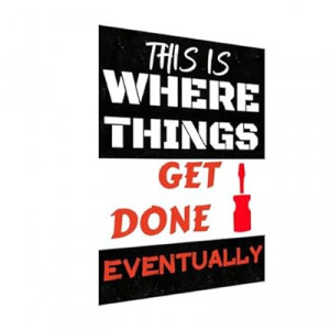 Carastora Metal Garage Sign – Vintage-Style Funny Wall Plaque for Shop, Man Cave or Workspace – Hu…