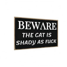 Carastora Vintage Animal Warning Sign – Funny Metal Sign for Pet Owners – Cat Suspicious, Dog Loud…