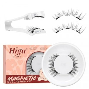 Higu clace Magnetic Eyelashes with Applicator, 1 Pair Reusable Magnetic Lashes Without Eyeliner, Magnetic…