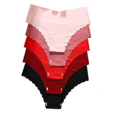 OYOANGLE Seamless Underwear for Women Stretch No Show Panties Invisible Wave Edge Bikini Underwe…