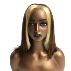 lyrahair 4/27 4x4 Lace Highlight Wig Human Hair 180% Density PartingMax Straight Brown and Blo…