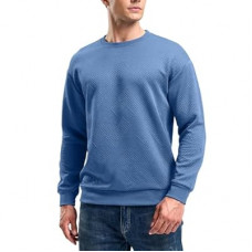 G Gradual Mens Sweatshirt Geometric Textured Crewneck Sweater Long Sleeves Casual Dress…