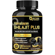NATURE TARGET Shilajit | Shilajit for Men & Women | Fulvic Acid & Trace Minerals | 500mg Maximum Potenc…