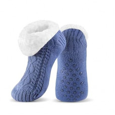 UUMIAER Slipper Socks for Men with Grippers, Mens Fuzzy Thermal Winter Cozy Fleece-Lined Warm Non-Slip S…