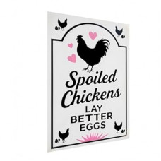 Carastora Funny Chicken Coop Sign - Outdoor Farmhouse Tin Sign with Humorous Quote, Farm Accessory f…