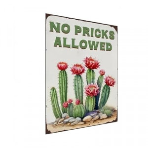 Carastora Funny Cactus Tin Sign – Vintage Succulent Wall Decor for Home, Kitchen, Garden or Greenho…