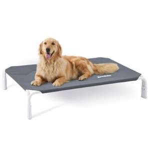 ZOMISIA Elevated Dog Cot Bed Tool-Free Assembly - Outdoor Raised Dog Cooling Bed Frame for Large Pets,…