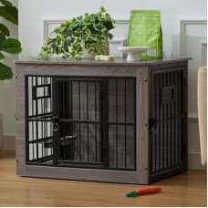 32 Inch Heavy Duty Dog Crate Furniture for Medium/Small Dogs, Decorative Pet House End Table wit…