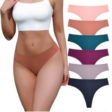 RoyalBelle Seamless Thongs For Women V-Waisted Sexy Invisible No Show Breathable Stretch Panties U…