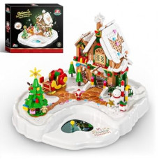 2025 Christmas Gingerbread House Building Set with Magnetic Interactive Base, 656PCS Holiday Vi…