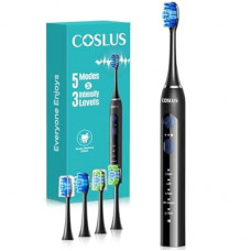 COSLUS Sonic Electric Toothbrush for Adults: 3 Intensities & 5 Modes Customized for Effective Yet Gentle…