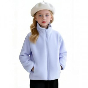 Balabala Girls Spring Coat Toddler Fleece Jacket Boys Girls Long Sleeve Full Zip Coat Comfy Casual Jacket…
