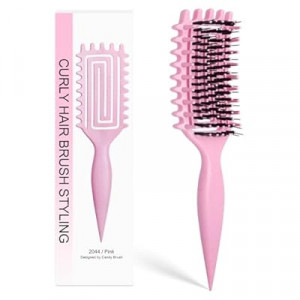 Inpoipsor Curly Hair Brush, Curl Defining Brush for Women and Men, Effortless Detangling and Shaping f…