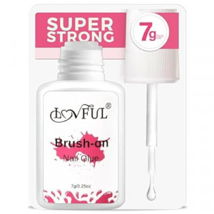 LOVFUL Extra Srong Brush on Nail Glue for Press Ons, Super Strength Nail Adhesive for Acrylic Press on N…