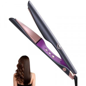 LANDOT 2-in-1 Hair Straightener & Curling Iron - Create Salon Waves, Curls & Straight Styles at Home | Fl…