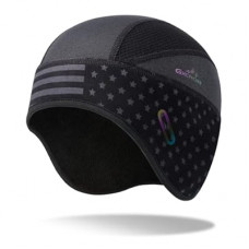 GXCROR Winter Helmet Liner Skull Cap, Fleece Lined Warm Cycling Cap with Glasses Holes, Thermal Hat Be…