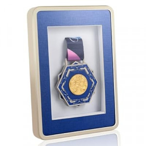 WeChip Medal Display Case, A5 Size 5.8 x 8.3 inches, Wall Mount or Desktop, Aluminum Frame, Single…