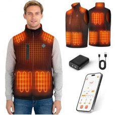 Starines Heated Vest for Men Women with APP Control & 7.4V 20000mAh Battery, 16H Lightweight Vest Hunt…
