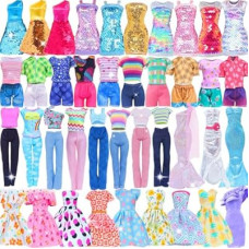 BJDBUS 11 Sets Doll Clothes 3 Sequins Dresses 4 Fashion Dresses and Floral Short Skirt 4 Casual Outf…