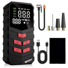 NUTCITY Portable Air Compressor for Car Tires, 16000mAh Wireless, 150PSI Wireless Tire Inflator with Li…