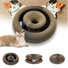 Magnetic Magic Organ Cat Scratcher Toy, Extra-Thick & Large Connectable Cardboard Scratching Board with B…