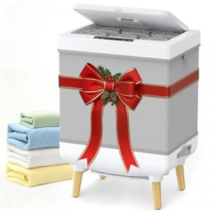 Tinetton 2025 Large Towel Warmer with 35L Capacity, Foldable Towel Warmer Bucket for Bathroom Fit O…