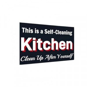 Carastora Rustic Kitchen Tin Sign, Funny “Clean Up After Yourself” Metal Wall Art for Farmhouse, Cafe,…