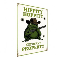 Carastora Funny Frog Metal Sign, Rustic Vintage Room Decor for Bedroom Door, Humorous “Stay Aw…