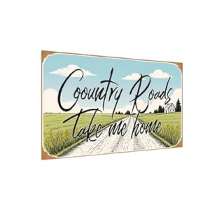 Carastora Farmhouse Metal Tin Sign, Vintage Road Style Decor for Home, Office and Porch, 