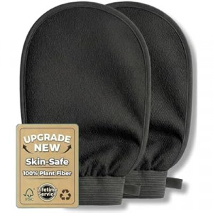 Deep Exfoliating Glove 2 Pcs, Korean Exfoliating Mitt for Body Scrub, Dead Skin Removal & Keratosis Pilaris Tre…