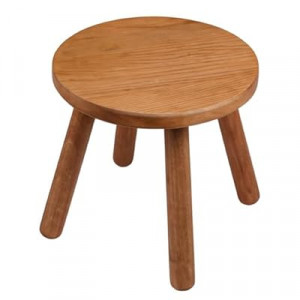 lhmooquan Round Solid Wooden Step Stool,Plant Stool Indoor,11.8” Height, Plant Stand for Kitchen, Be…