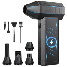 Compressed Air Duster - 180000RPM Powerful Electric Air Duster, 3 Gear Adjustable Cordless Air Blower, Rec…