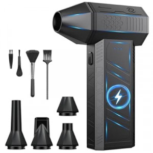 Compressed Air Duster - 180000RPM Powerful Electric Air Duster, 3 Gear Adjustable Cordless Air Blower, Rec…