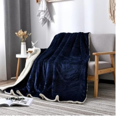 Sherpa Fleece Throw Blanket for Couch - Super Soft Cozy Fuzzy Plush Blankets for Winter, Reversible Thic…