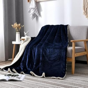 Sherpa Fleece Throw Blanket for Couch - Super Soft Cozy Fuzzy Plush Blankets for Winter, Reversible Thic…