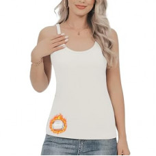 JOYSHAPER Thermal Tank Top for Women V Neck Sleeveless Vest for Winter Underwear Tops